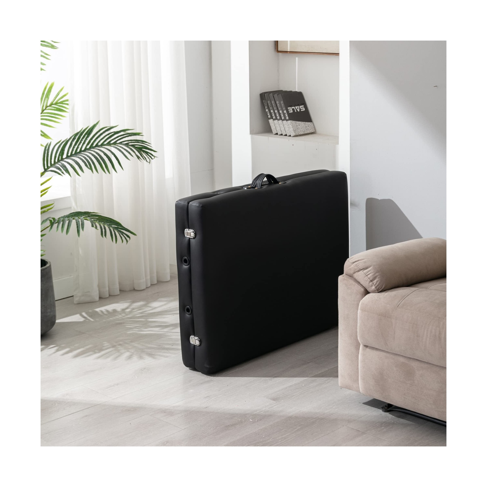 KCC Memory Foam Massage Table Premium Portable Foldable Massage Bed Height Ad...