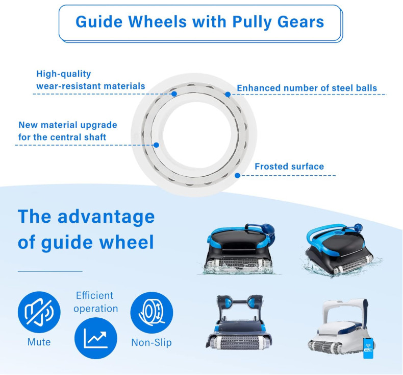 3884997-R6 Replacement Pool Cleaner Wheels Compatible with Dolphin, Nautilus CC