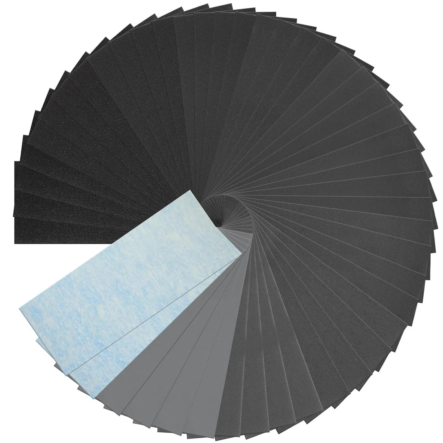 50PCS Sandpaper 120-5000 Grit Wet Dry Assorted Sheets for Wood Metal Car