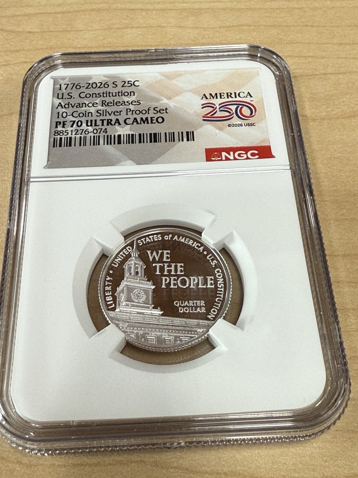 2026 S PROOF SILVER QUARTER US CONSTITUTION NGC PF70 UCAM ADVANCE RELEASES