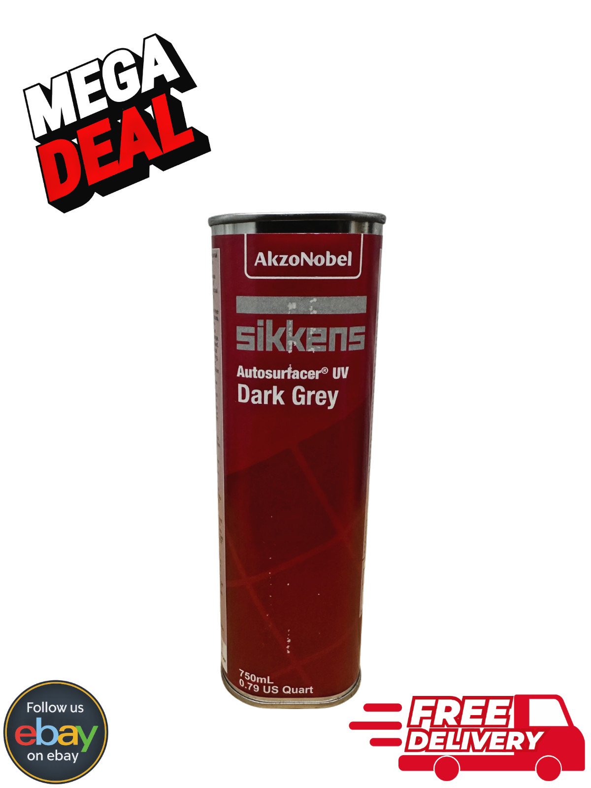 AkzoNobel Sikkens Autosurfacer UV Dark Grey 750ml 0.79 QT Primer