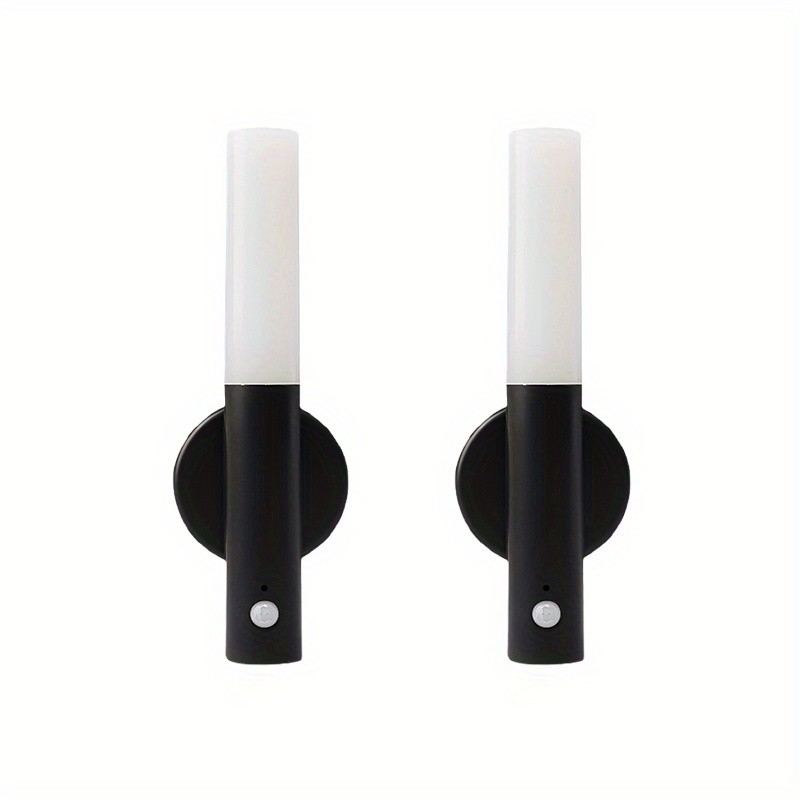 2 Pack Motion Sensor LED Night Light Lights USB Rechargeable Magnetic Wall Lamps