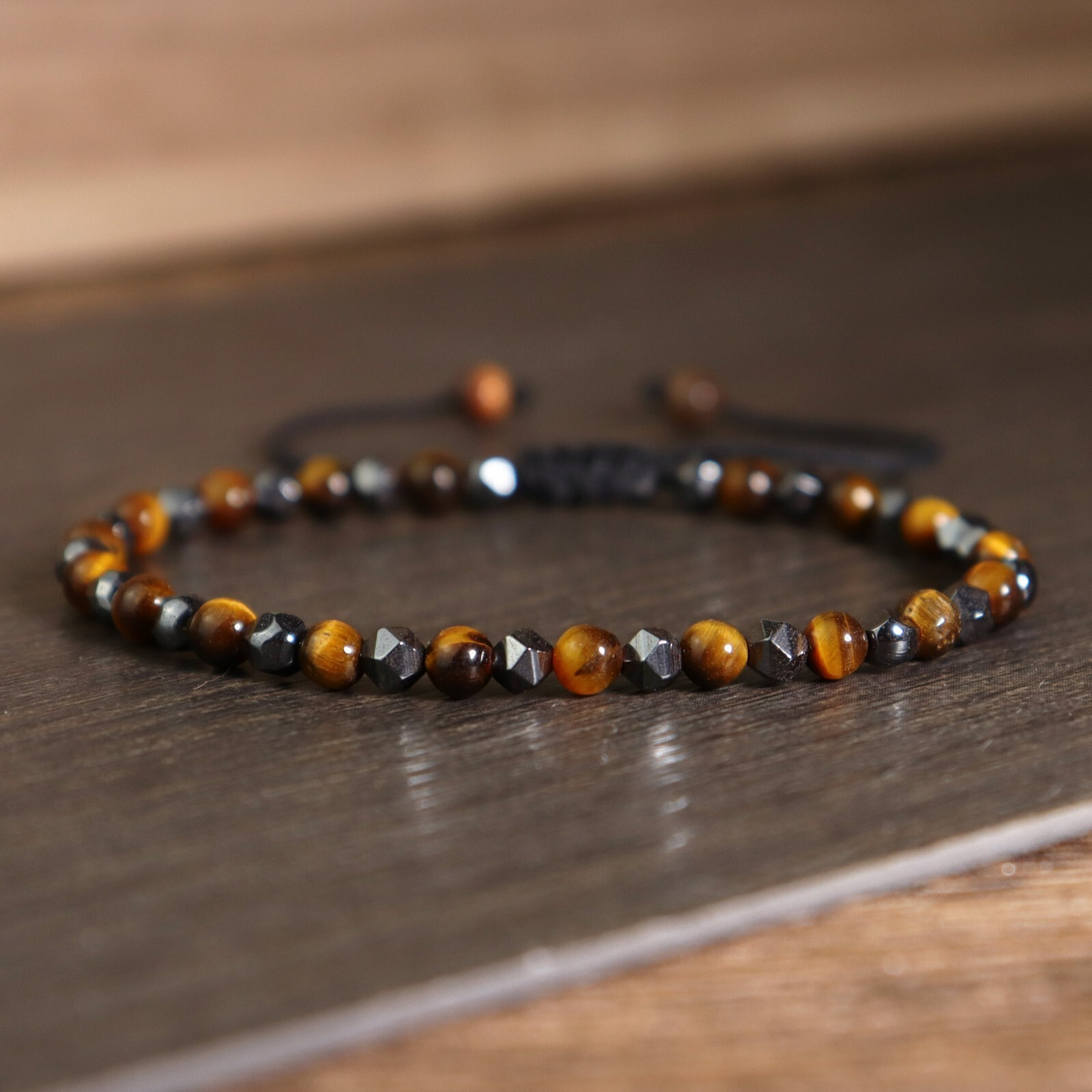 Protection Bracelet Tiger's Eye Hematite Stone Bracelet Healing Dainty Bracelet