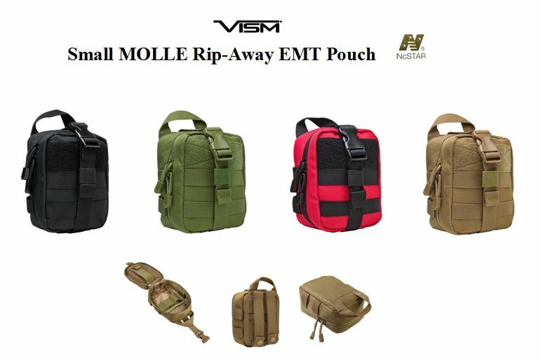 NEW Vism MOLLE Tactical Rip-Away Medical EMT EMS IFAK Survival Pouch 7x4x3 OD