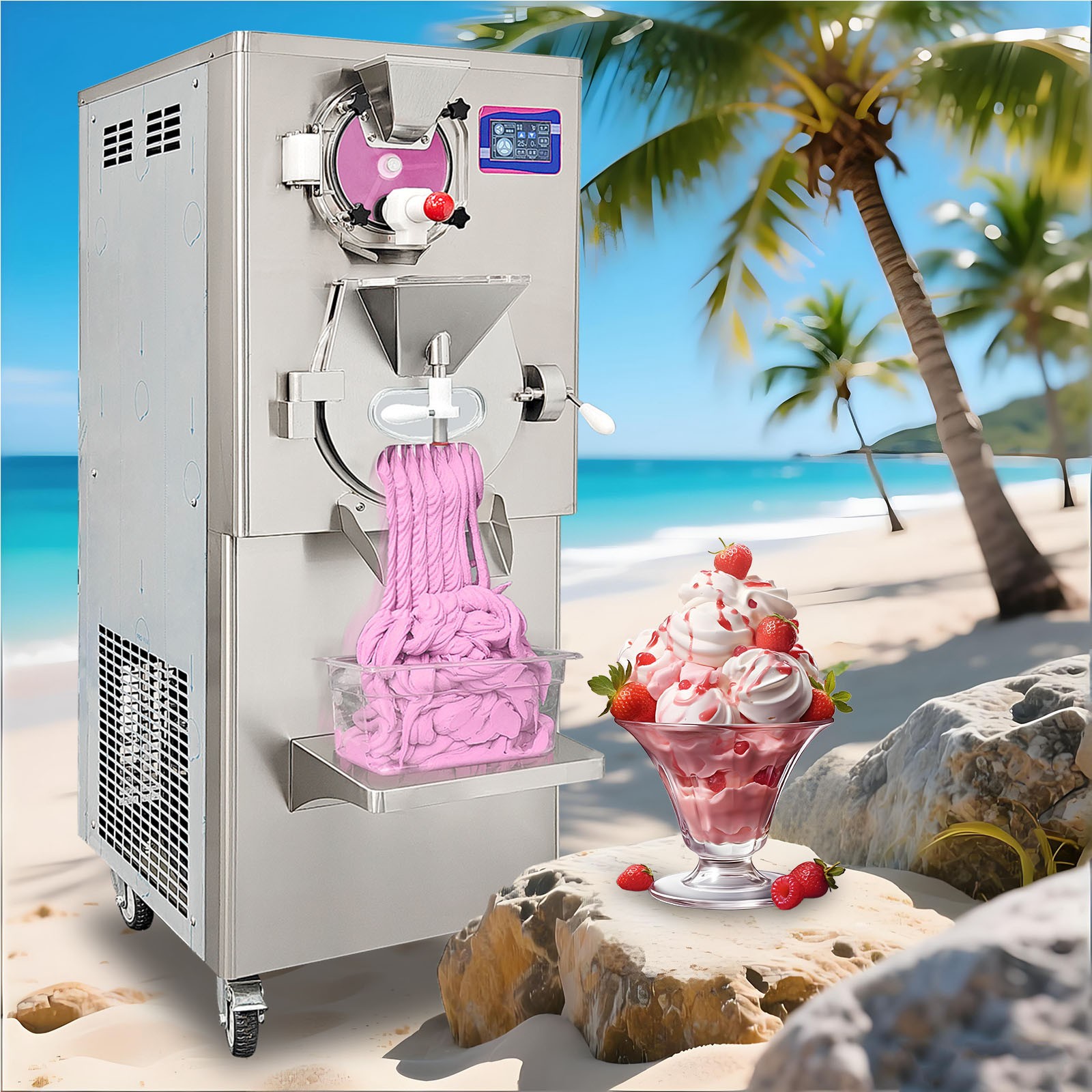 Kolice ETL Commercial Hard ice Cream Machine with Pasteurizer 9-11 gal/hour