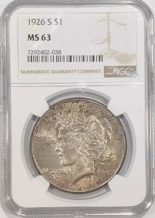 1926 S Peace Silver Dollar NGC MS-63