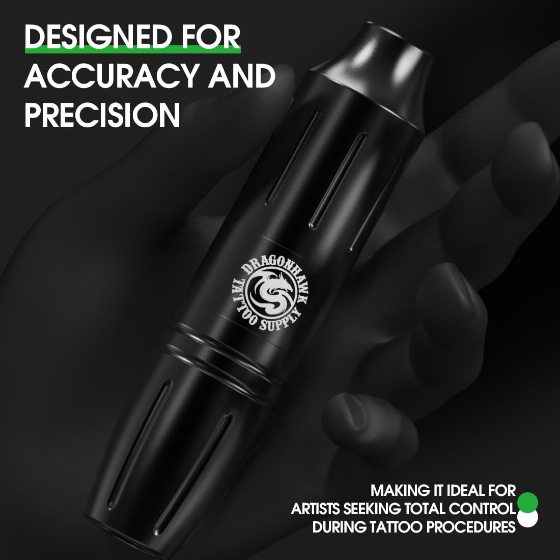 Dragonhawk Wireless Tattoo Gun Kit Rotary Compact, Pen-Style, - 2