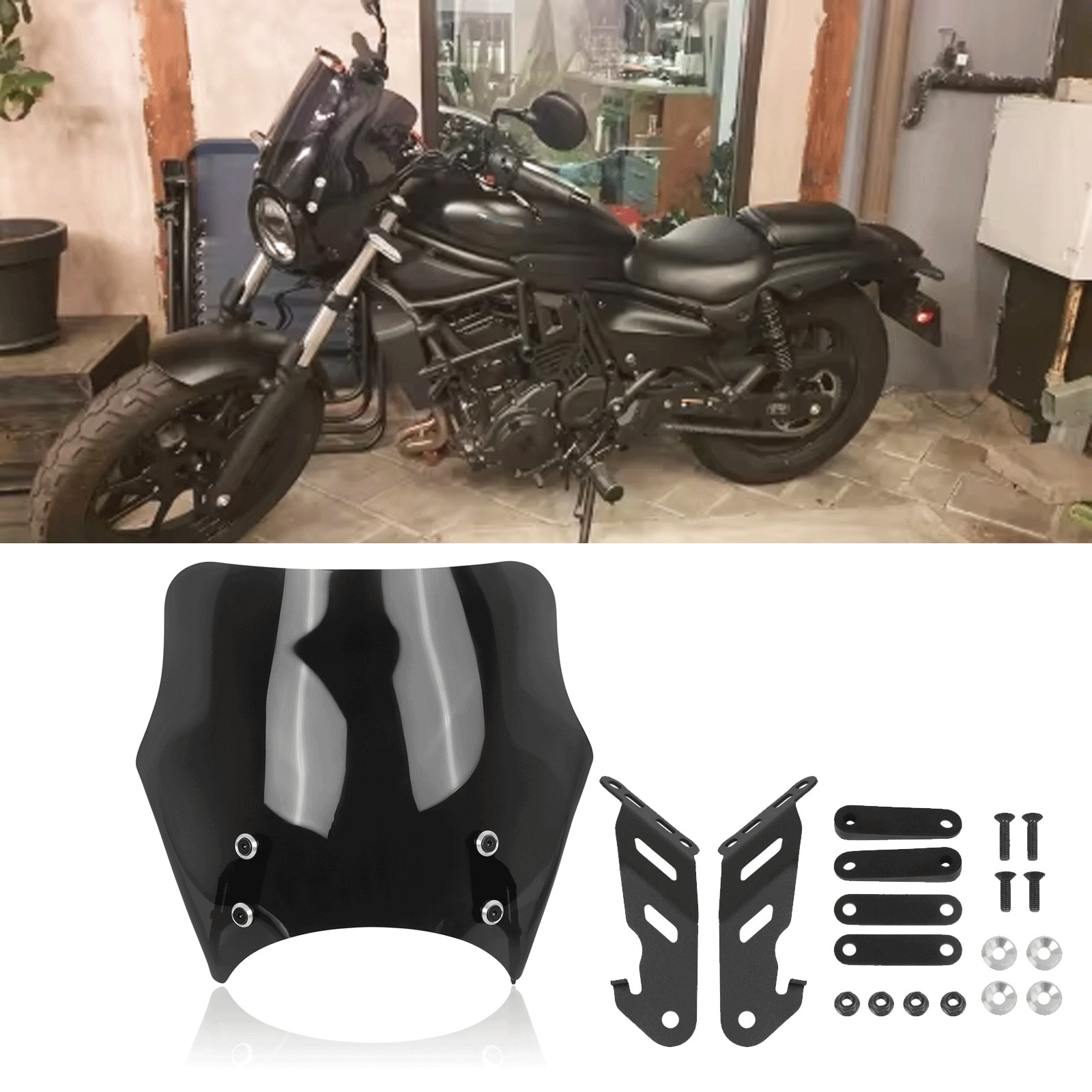 For Kawasaki ELIMINATOR 400 450 500 2025 Windshield Windscreen Wind Deflectors