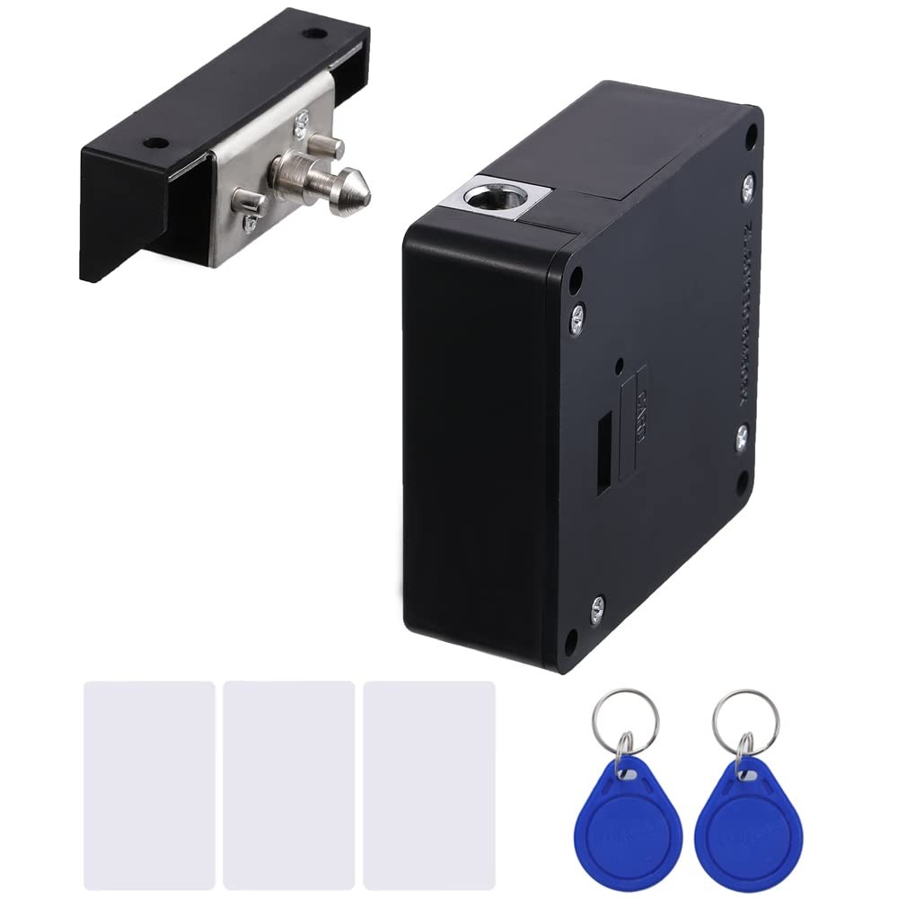 RFID Electronic Cabinet Lock Hidden DIY Wooden Drawer Cupboard Lock 5 Key Fob