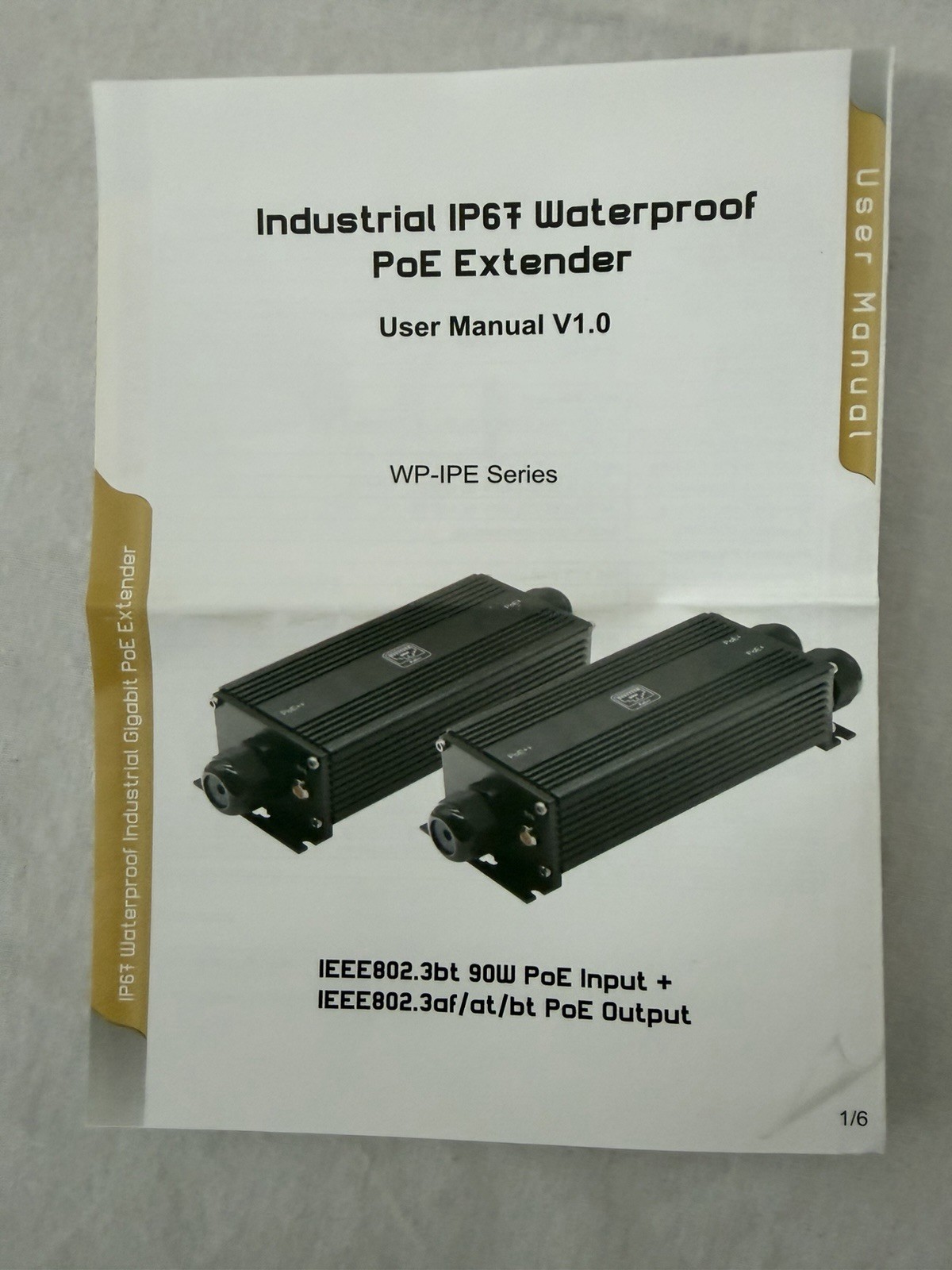 Industrial IP67 Waterproof PoE Extender 90w WP-IPE 102