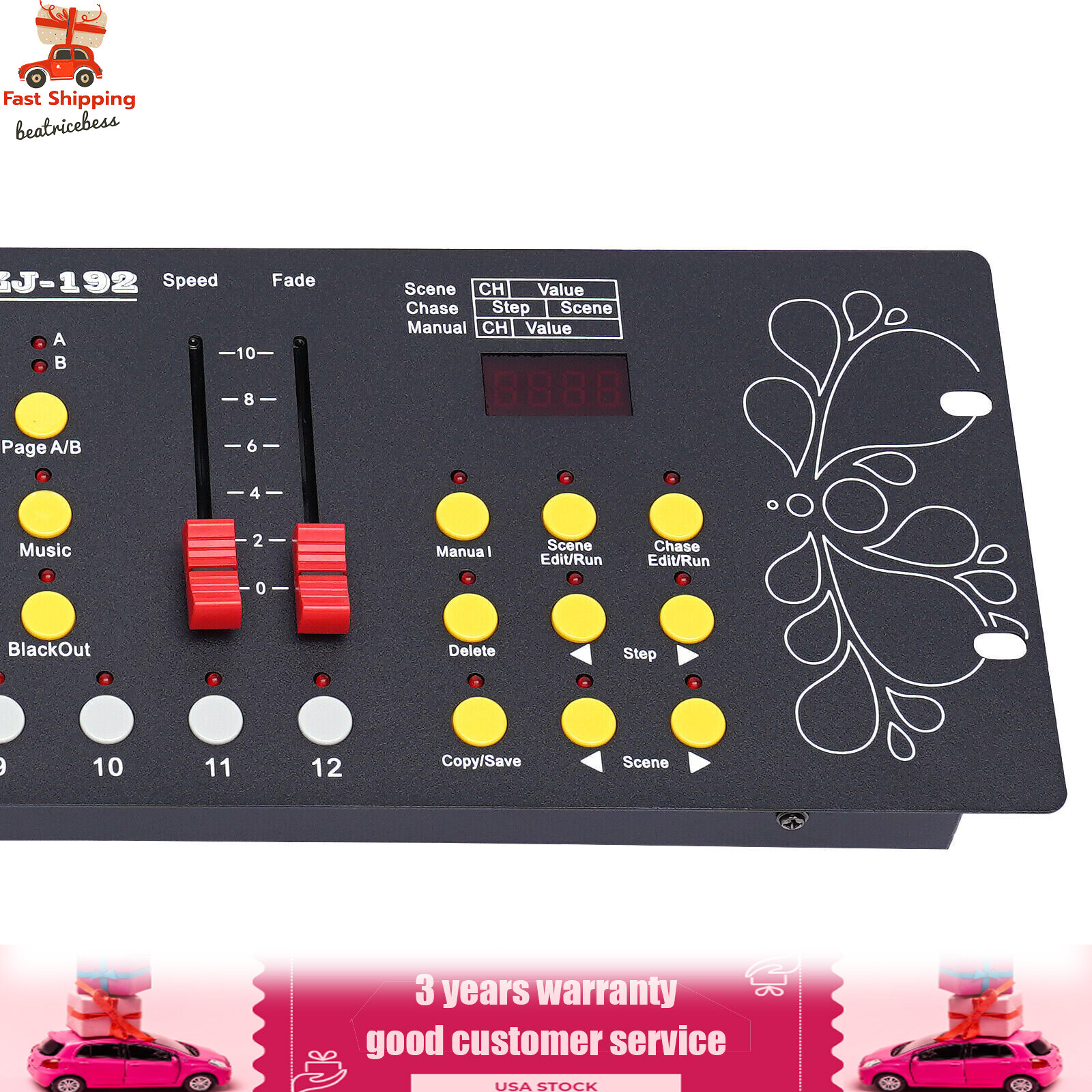 DJ DMX 512 192 Channels Operator Console Controller For Stage Lighting DJ Party