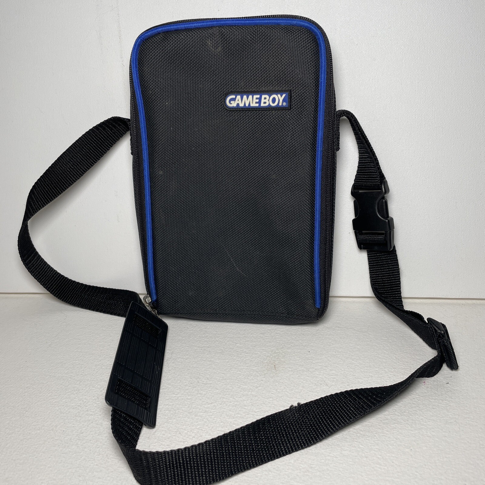 Nintendo Gameboy Game Boy Black Blue Rectangular Video Game Travel Case W/ Strap
