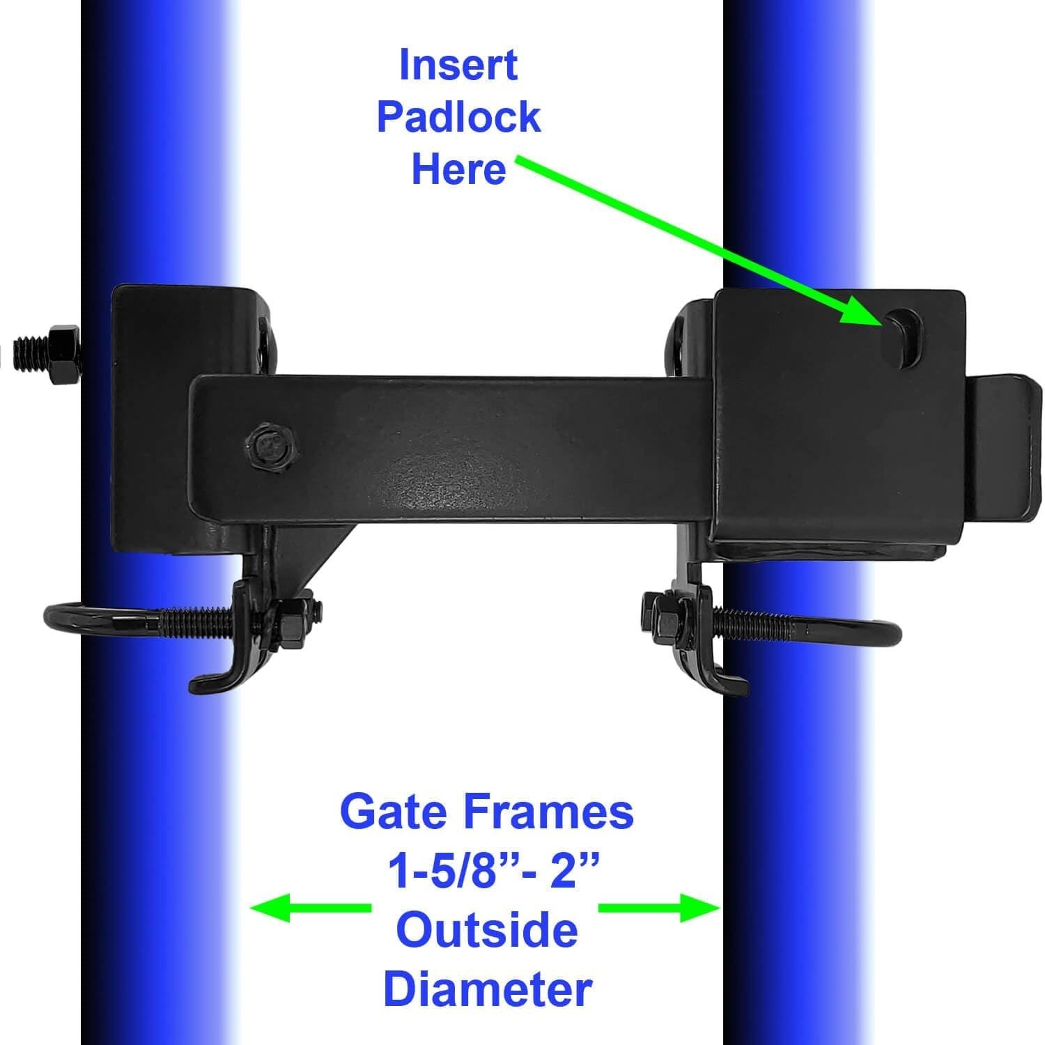 Secure Double Gates with Chain Link Latch