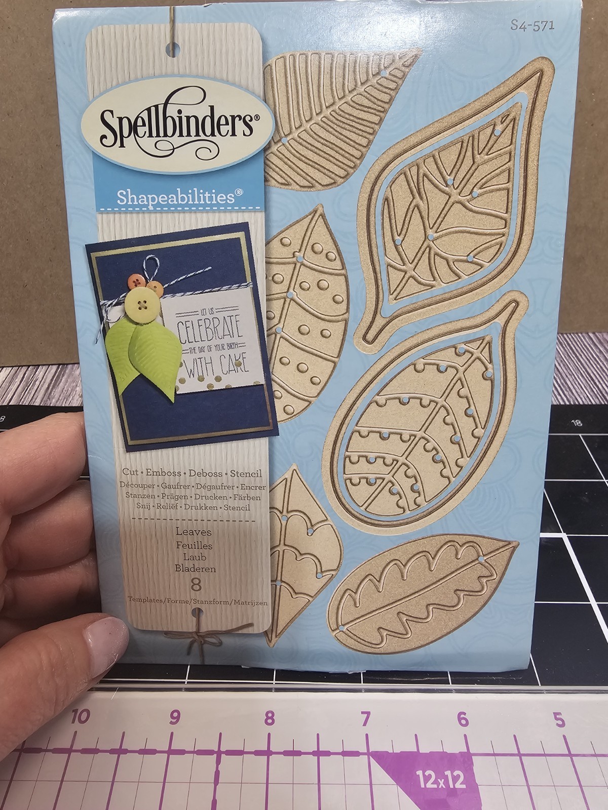 Spellbinders Shapeabilities Dies S4-571 Leaves NIP CUT EMBOSS DEBOSS STENCIL