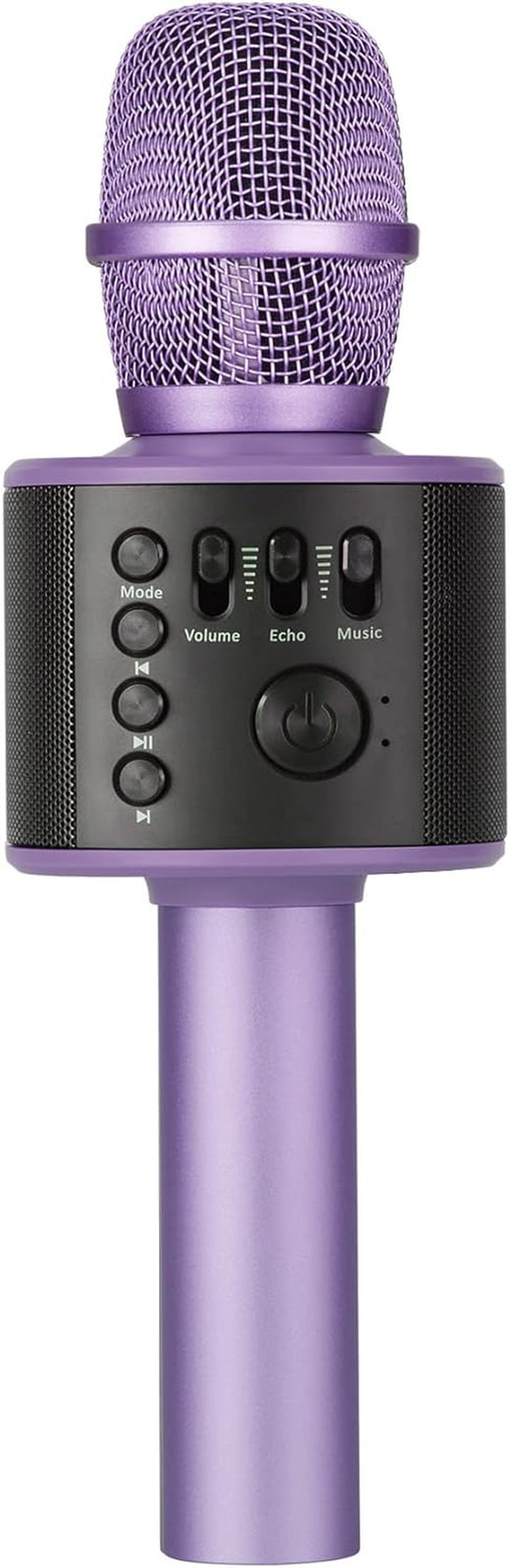 Wireless Bluetooth Karaoke Microphone with Built-In Speakers + HD Recording, Por