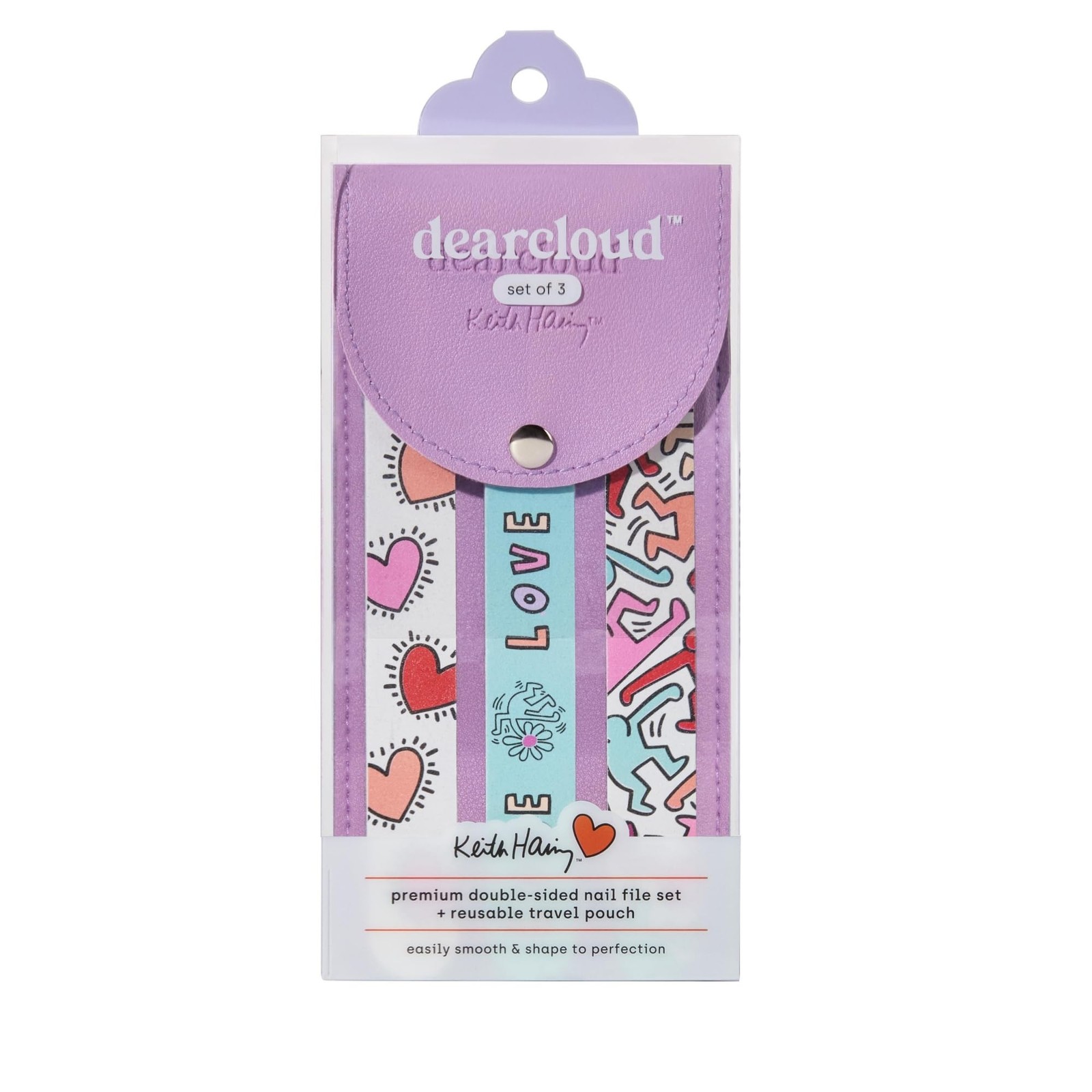 Keith Haring Nail Files Set - Double-Sided 3 Count (Pack of 1),