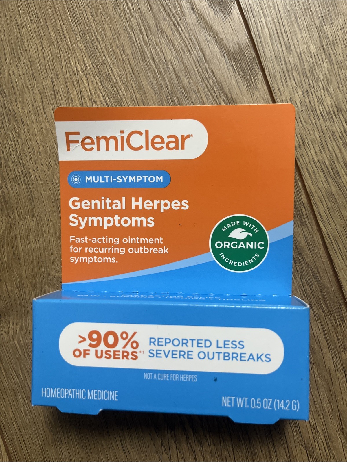 FemiClear for Genital Herpes Symptoms • MULTI-SYMPTOM • Organic  NEW 0.5 Oz