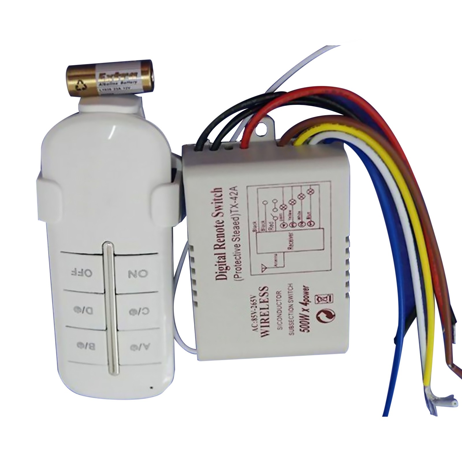 4 Way Light Lamp Digital Wireless Remote Controller Switch ON/OFF 110-240V New
