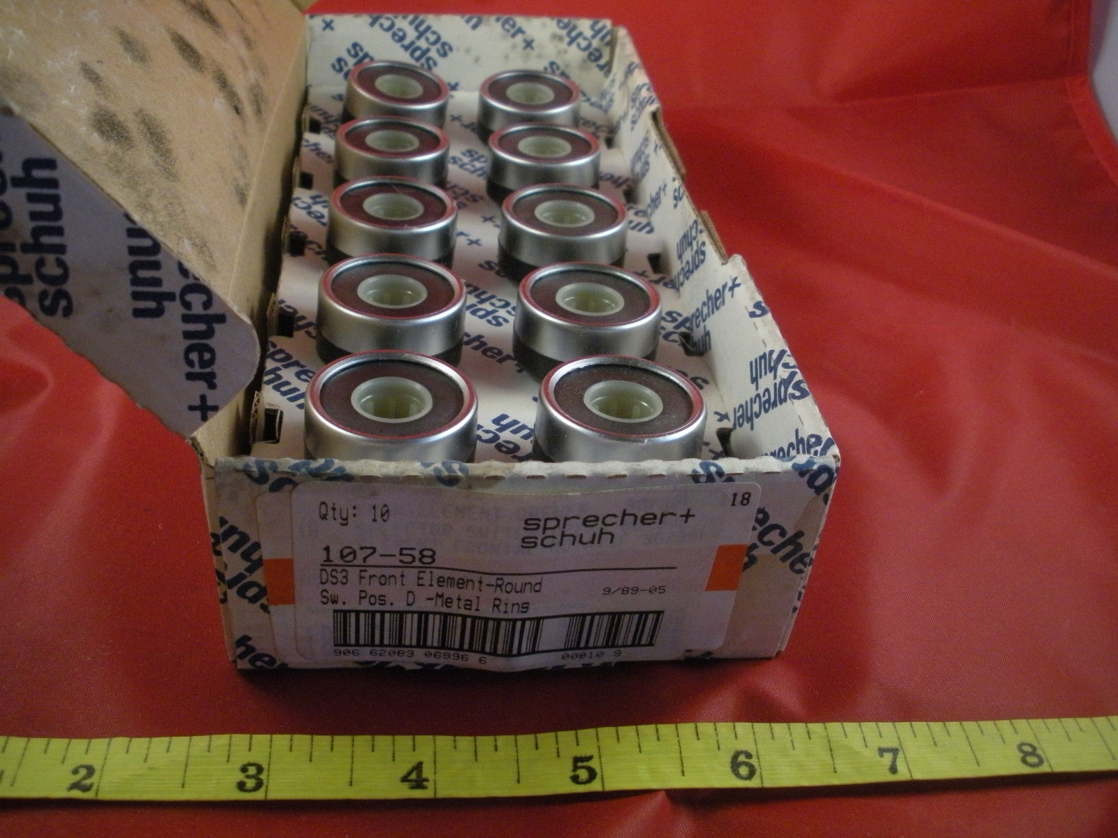Sprecher Schuh 107-58 Lot of 10 Switch DS3 Front Element Round Metal Ring Pos D
