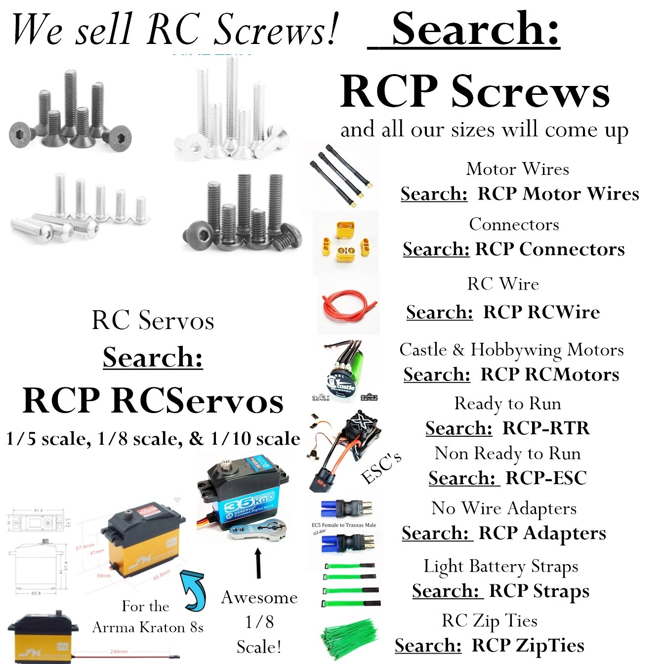 RCP XT90 Series Harness Ready to Connect to ESC 10 awg Double Battery Voltage