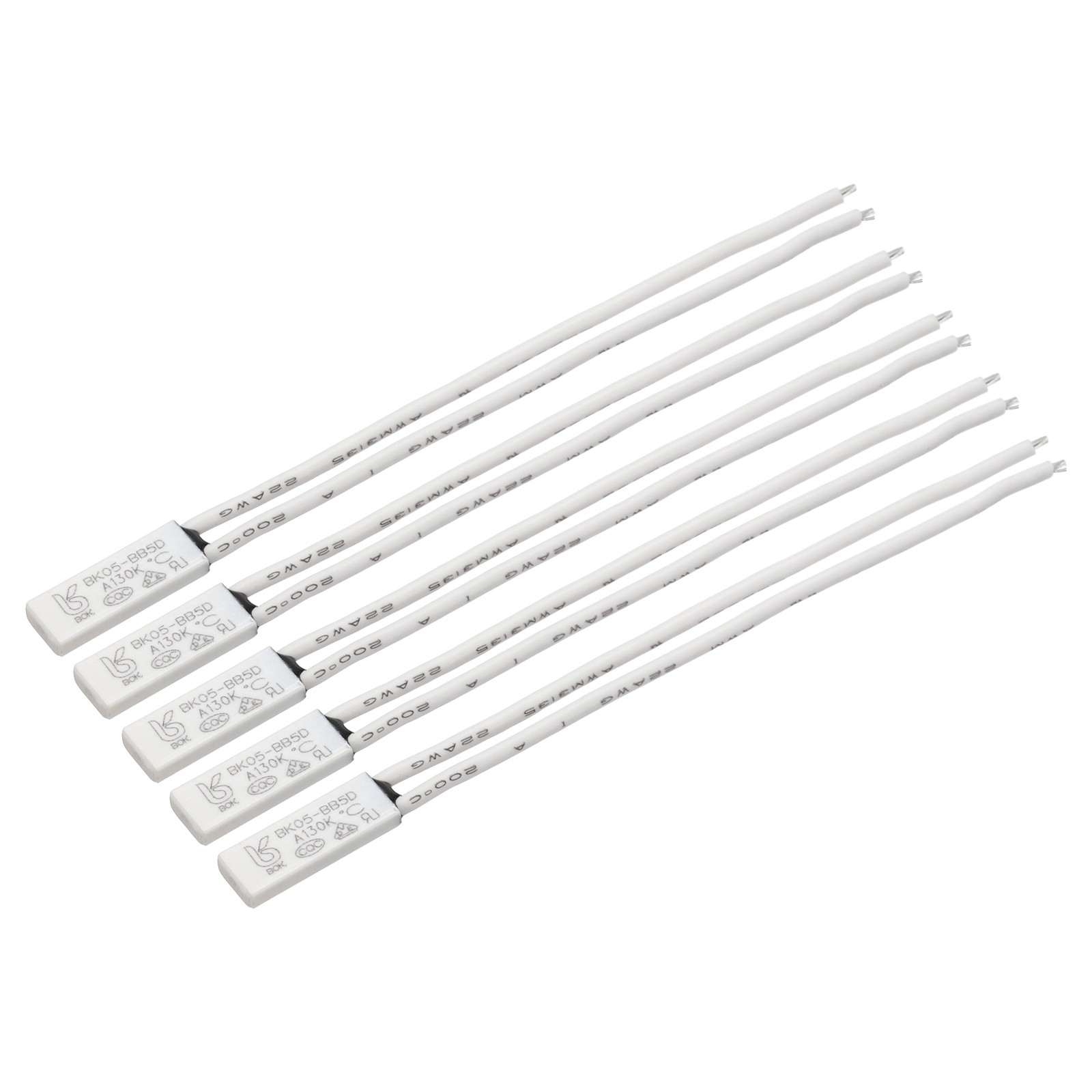 5Pcs KSD9700 Thermostat, 130C N.O 2A Bimetal Normally Open Thermal Protector