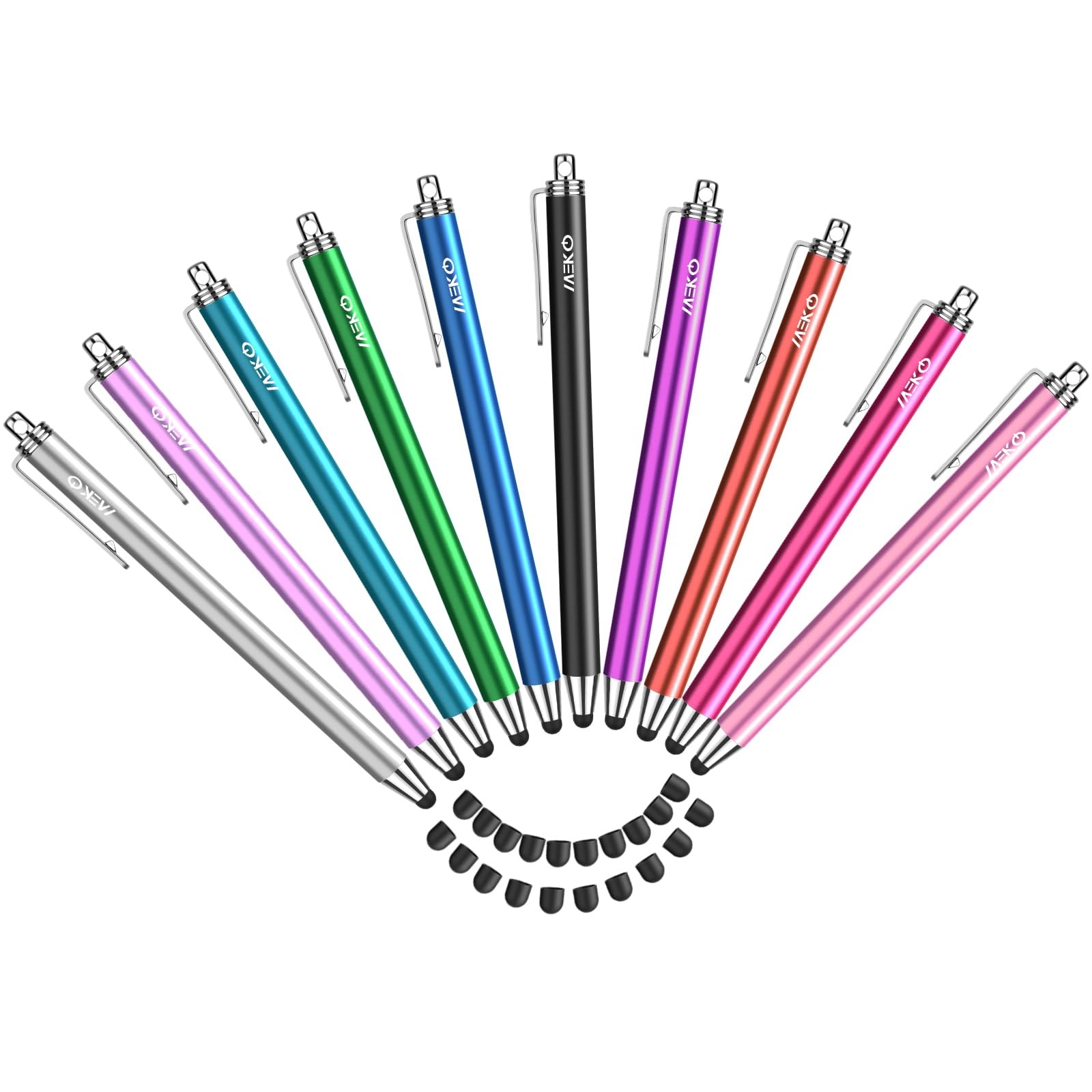 Stylus Pens for Touchscreens,10 Pack Thin Rubber Tip Stylus Replaceable Tip F...
