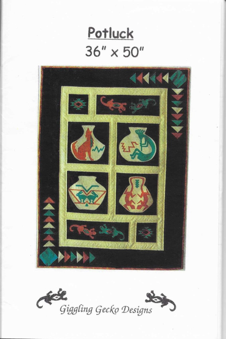Potluck Southwest 36" x 50" Wallhanging Quilt Pattern Giggling Gecko Designs
