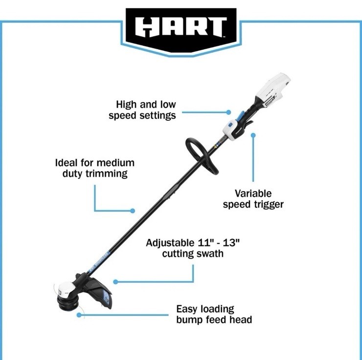 New HART 20-Volt 20v Brushless Combo Set Trimmer 13” + Leaf Blower Tools Only