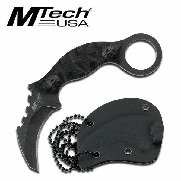 Mtech Karambit Blade Tactical Finger Ring CSGO Survival Neck Boot 1.75" Knife