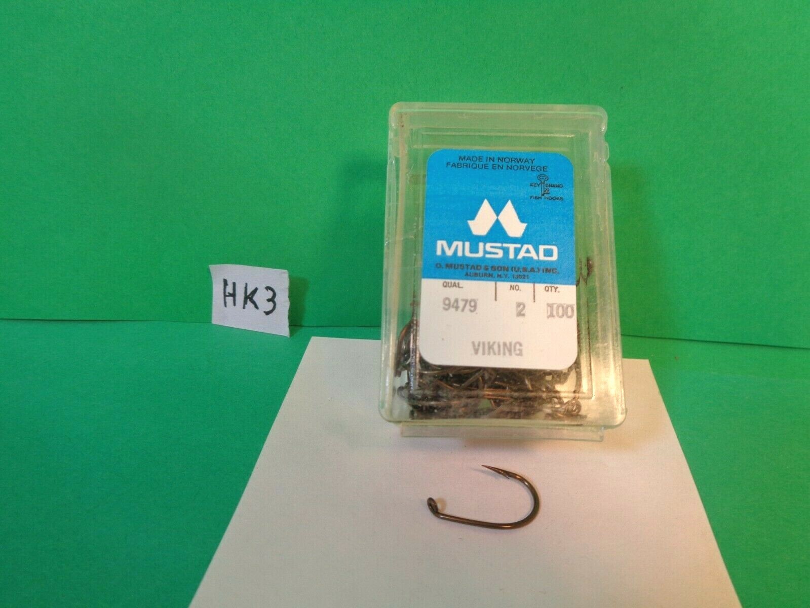 Mustad Viking Hooks, Size 2, #9479, 100 Count, 1 Box (New)