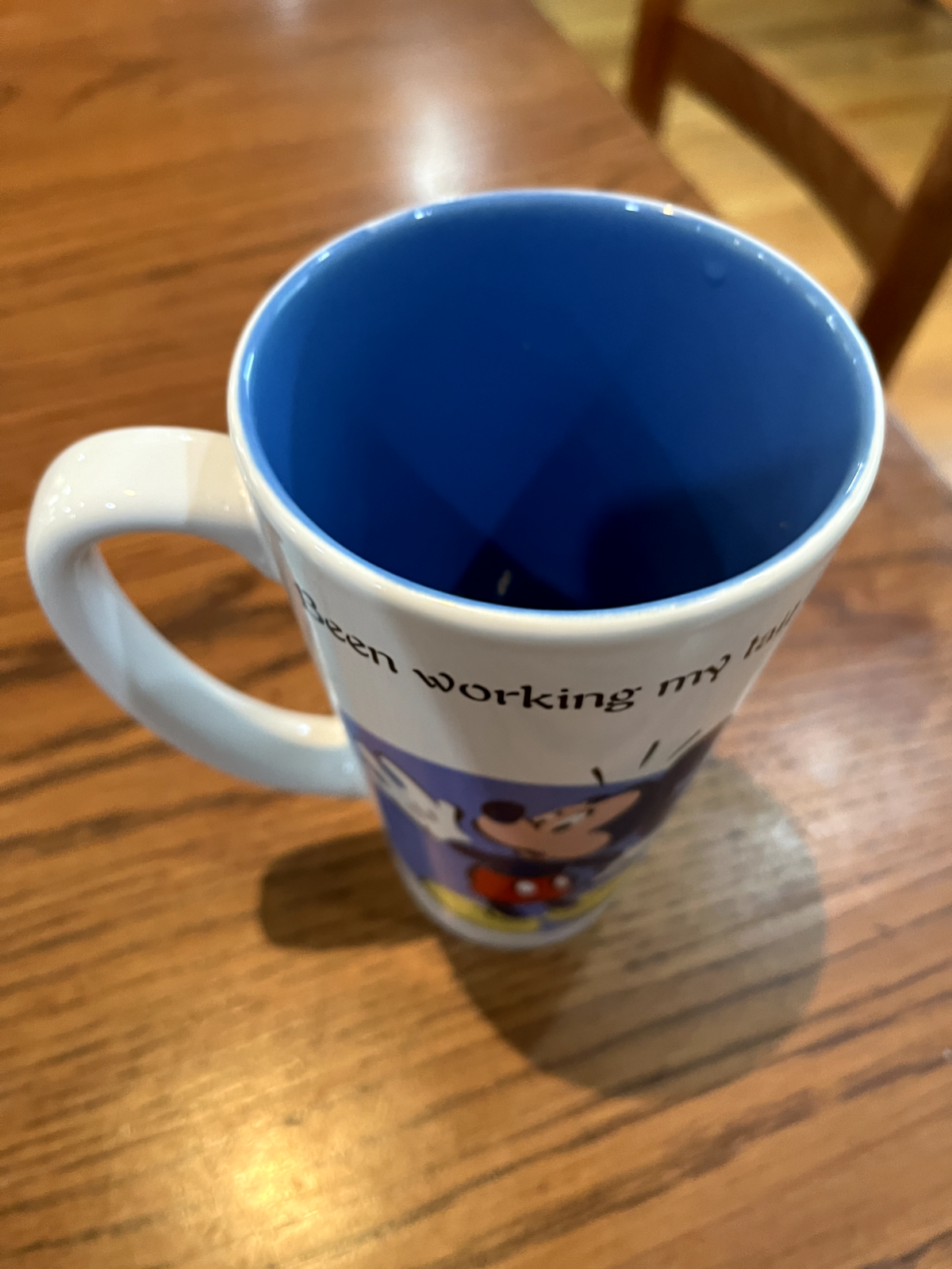 Tall Disney's Mickey Mouse "Been Working My Tail Off" Mug