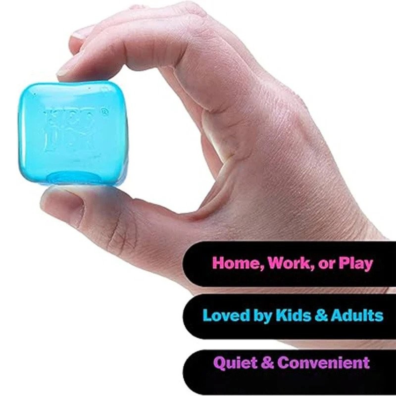 Nee Doh Nice Cube - Super Solid Squish! (Blue) - Brand New/Factory Sealed! TL