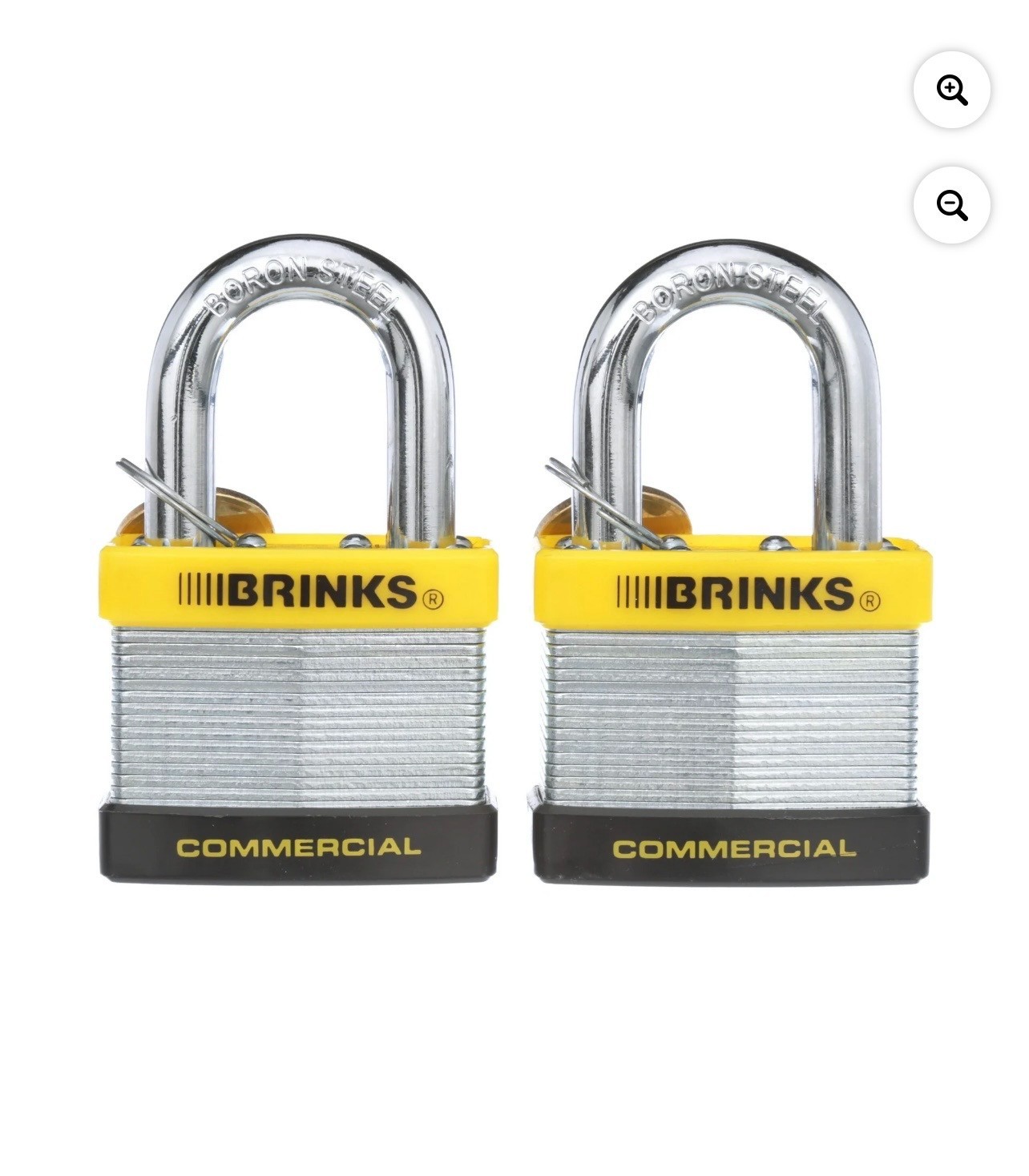 Brinks Boron Steel Shackle 2 Pack Keyed Padlocks 162-51291 Promax Security NEW