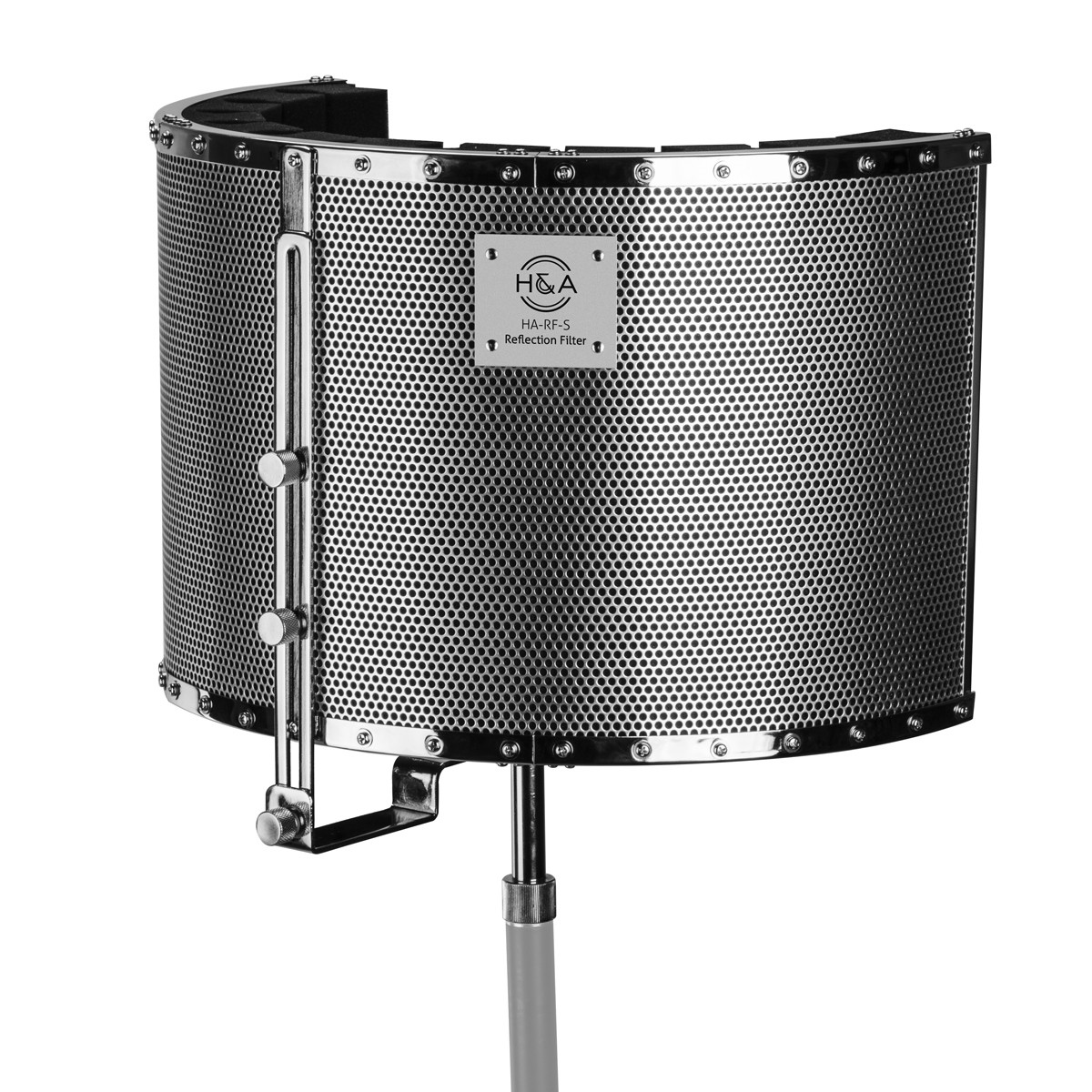 H&A Studio Recording Microphone Isolation Shield with Stand, High density absorb