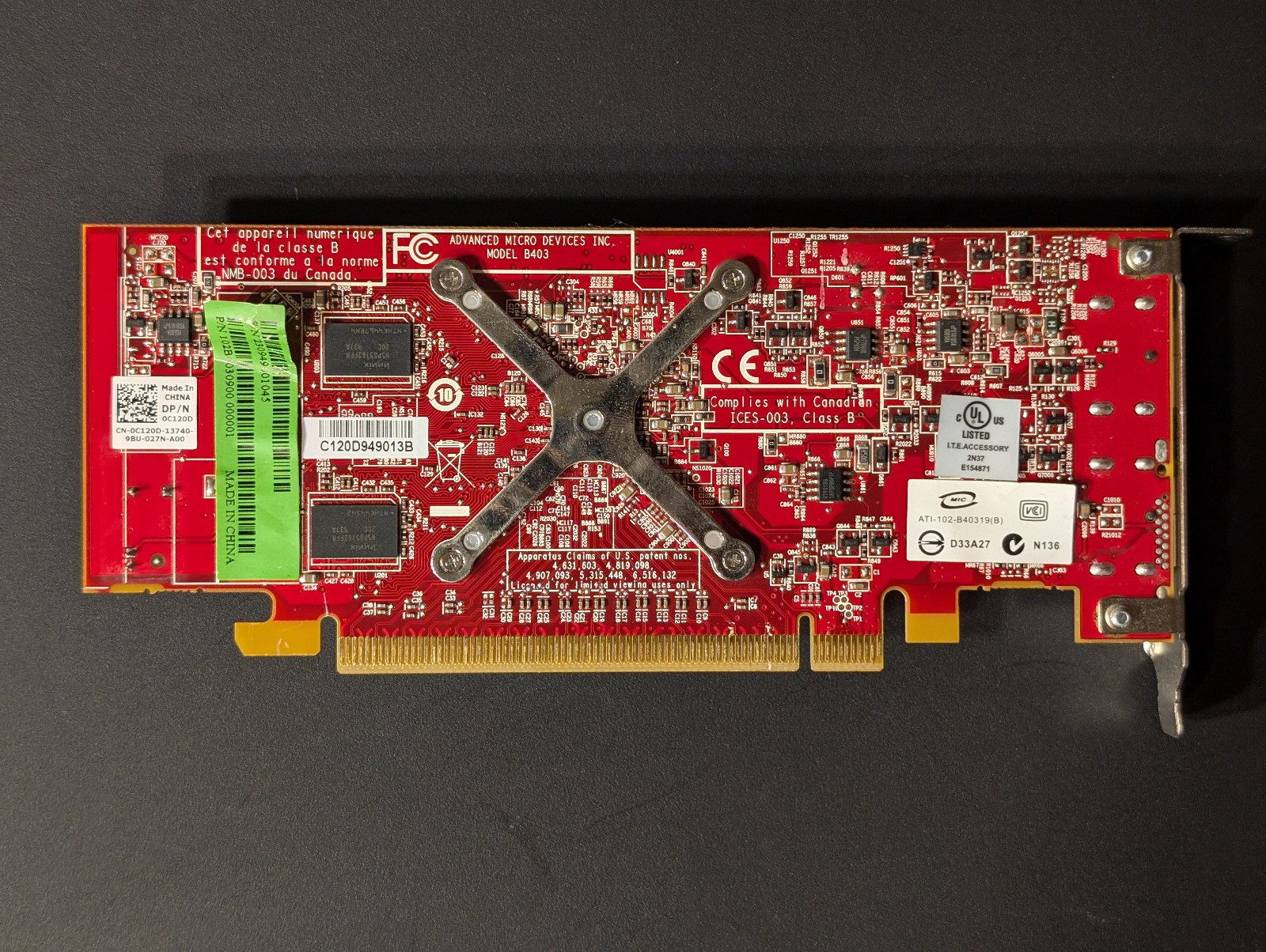 ATI Radeon B403 Display Port Video Adapter / Graphics Card