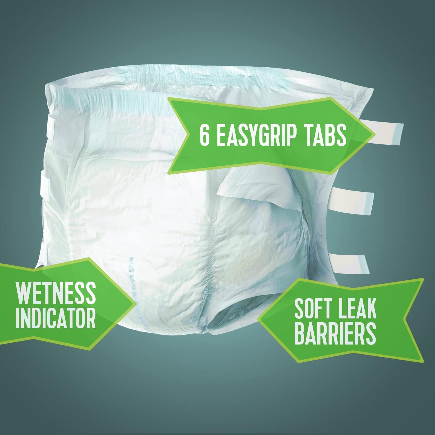 Protection with Tabs, [Large], Maximum Absorbency, 16-Count Package