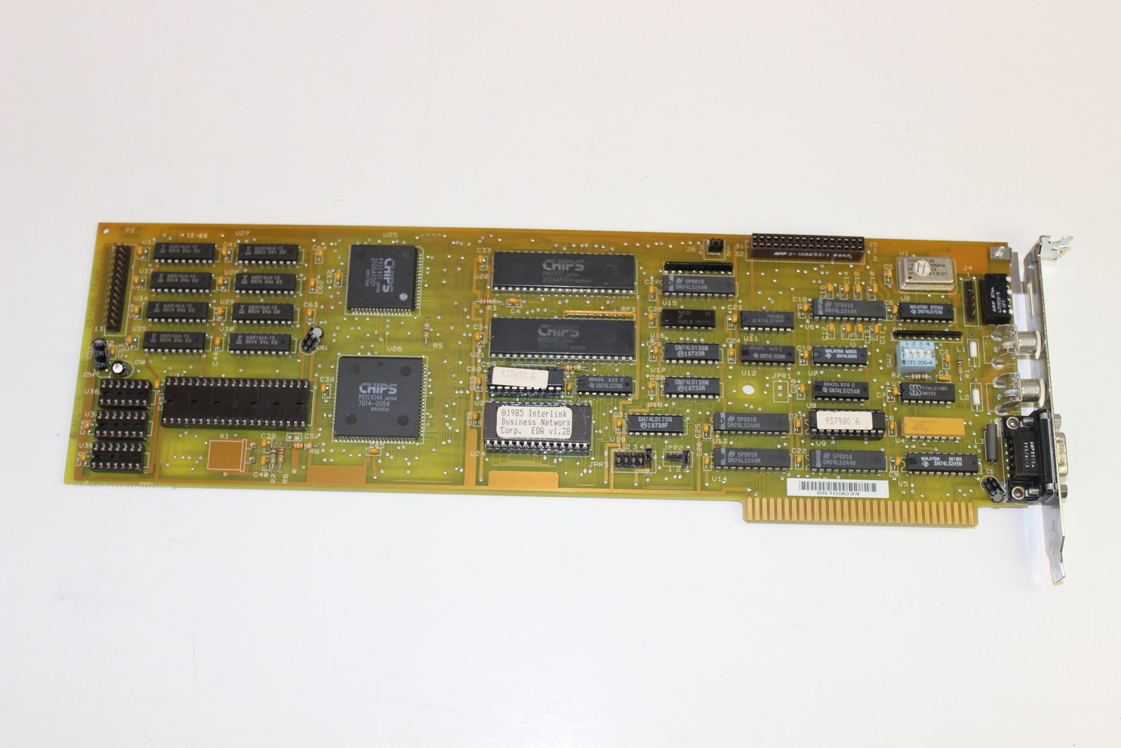 TECMAR 937502 ISA 8 BIT VIDEO ADAPTER WITH WARRANTY
