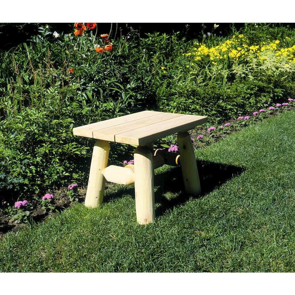 Cedar Log End Table