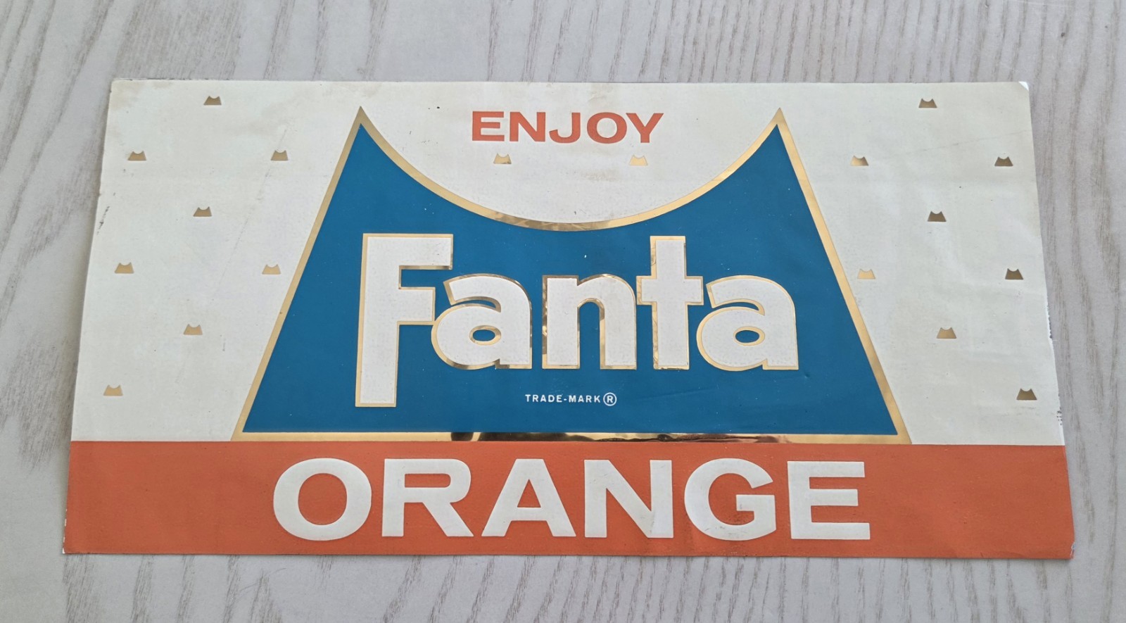 Extremely Rare 1969 Fanta Orange Soda Flat 12" x 6" Decal