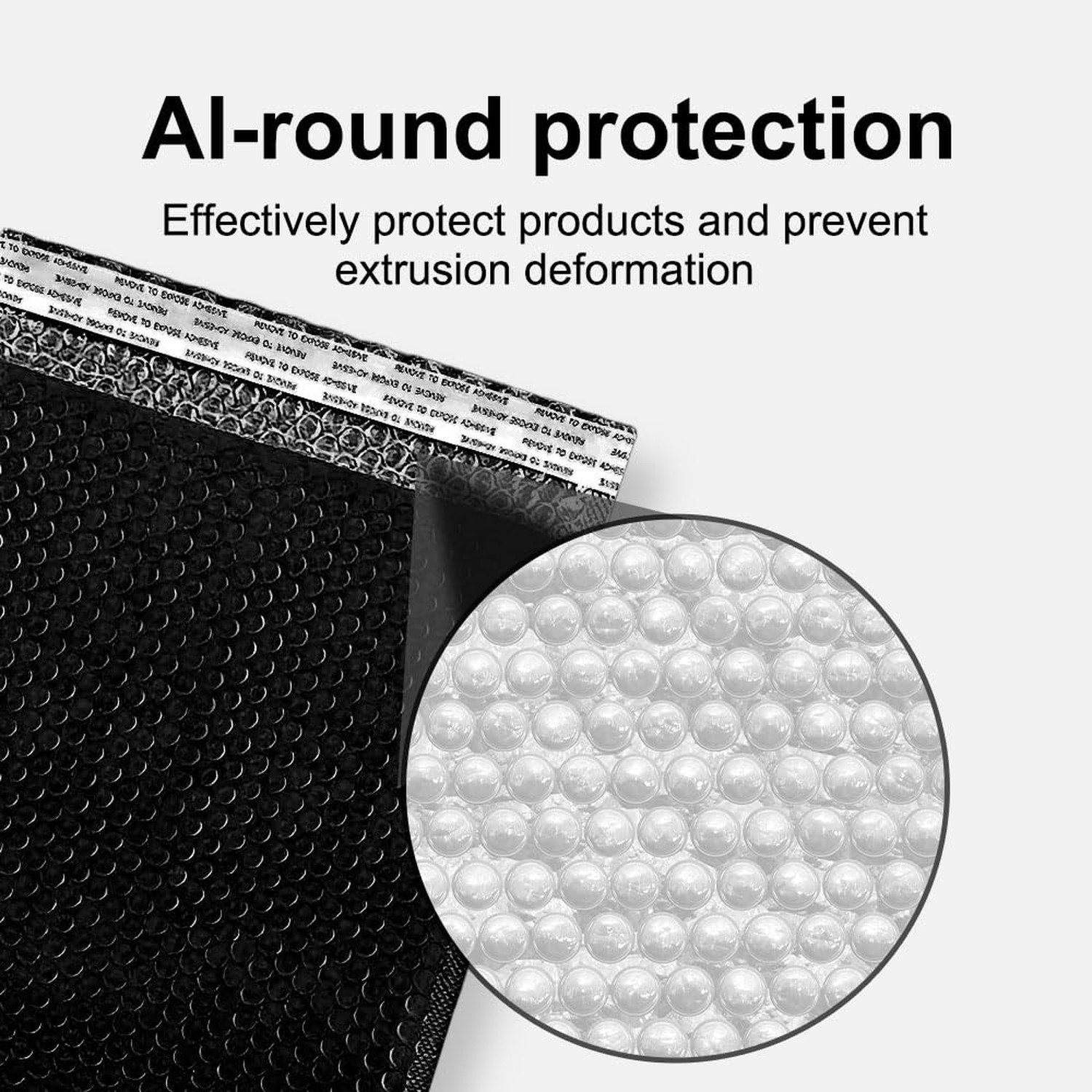 Koja Padded Bubble Mailers 6 X 10" 25-Pack - Self-Seal Shipping Envelopes Black
