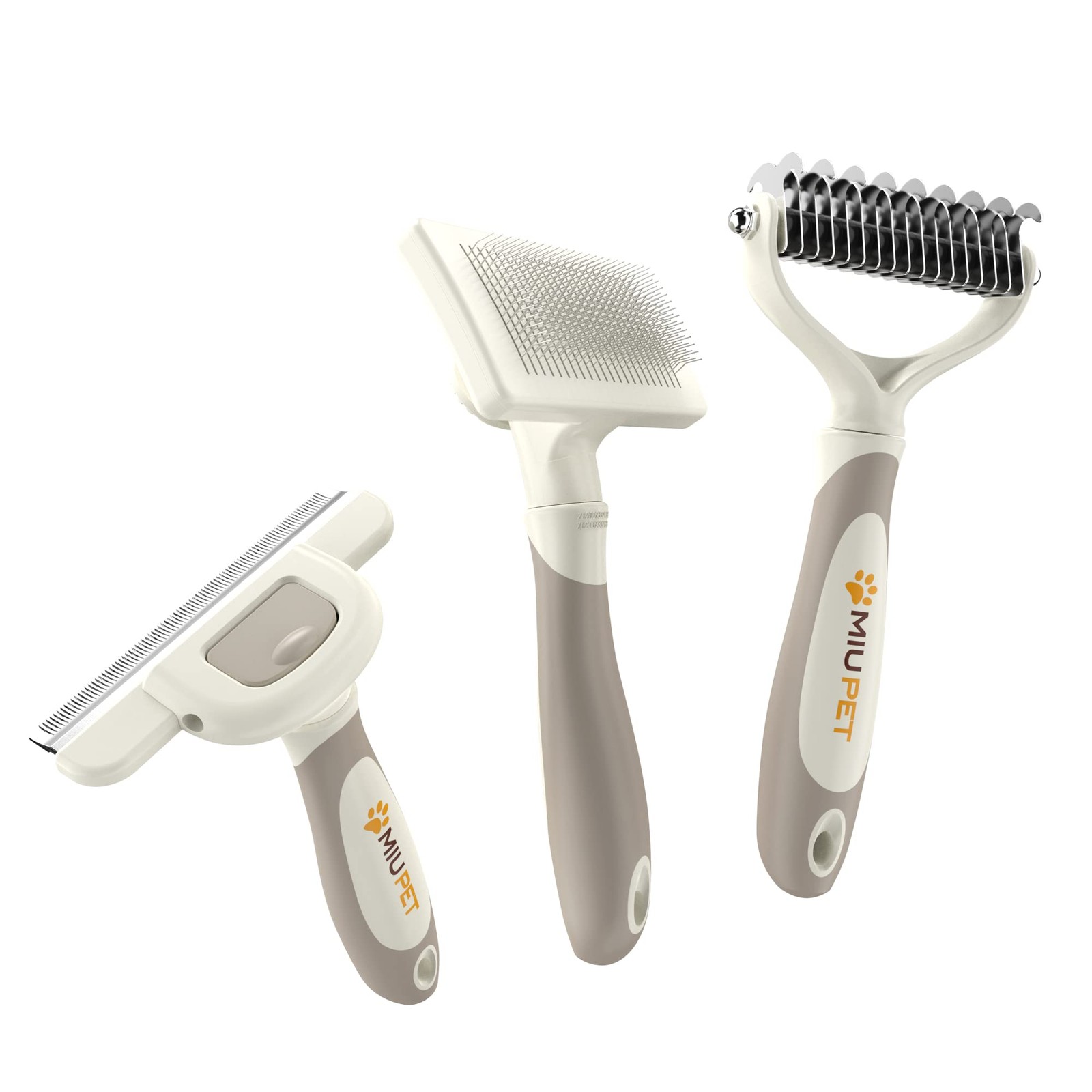 Professional Deshedding Dog Brush Grooming Kits, for Long-Haired Dogs and Cat...