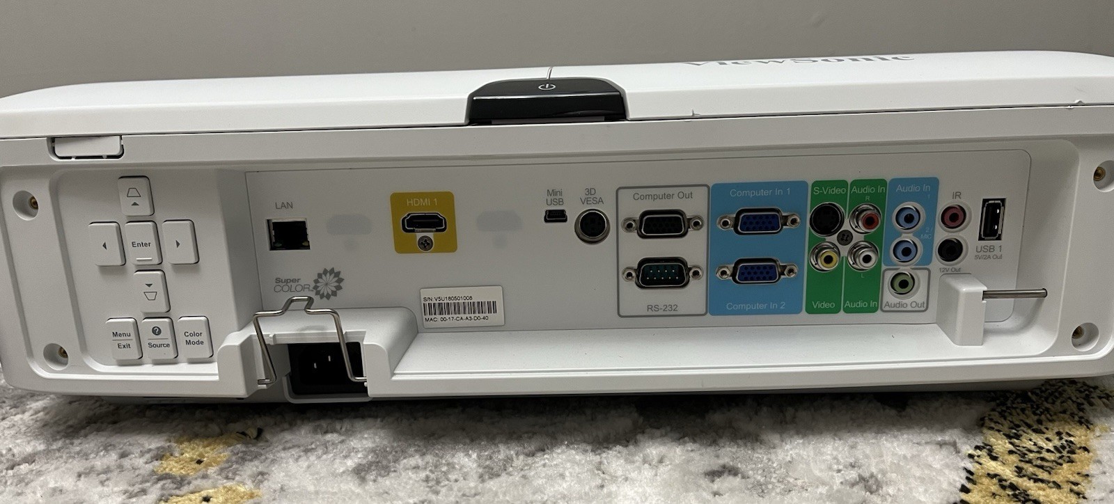 ViewSonic PG800W 5000 Lumens WXGA HDMI Networkable Projector, new bulb