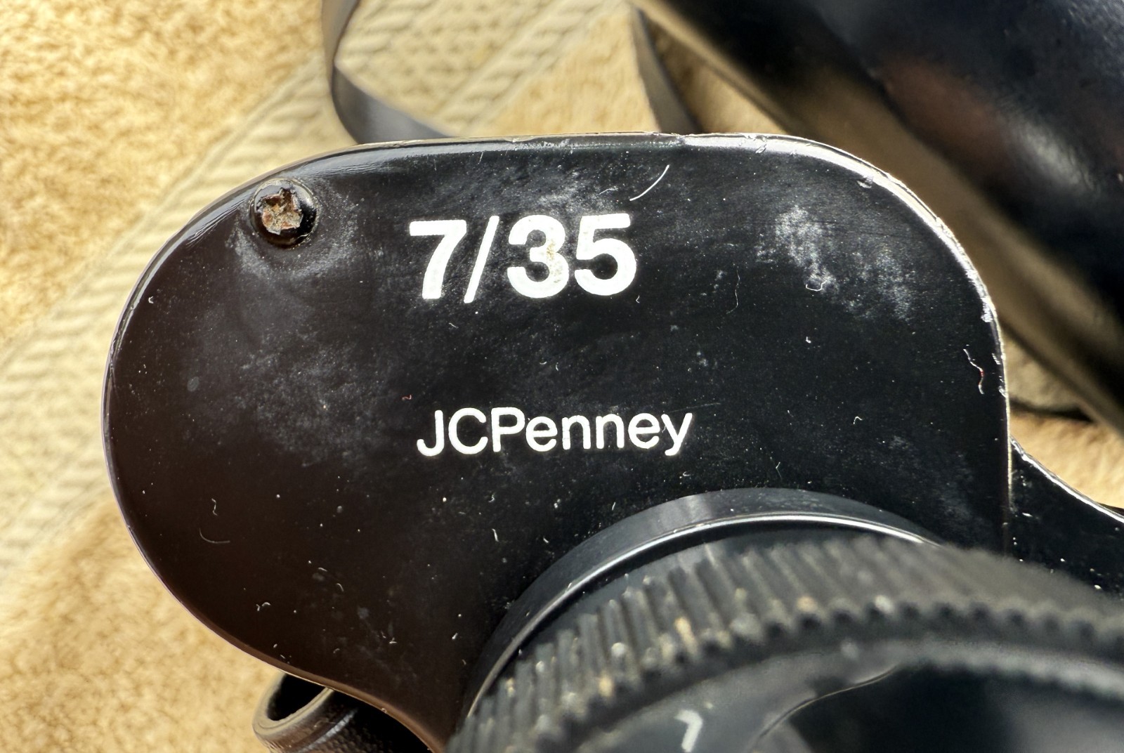 VINTAGE J.C. PENNY 7/35 MODEL NO. 0119 BINOCULARS IN ORIGINAL CASE & LENS PROTEC