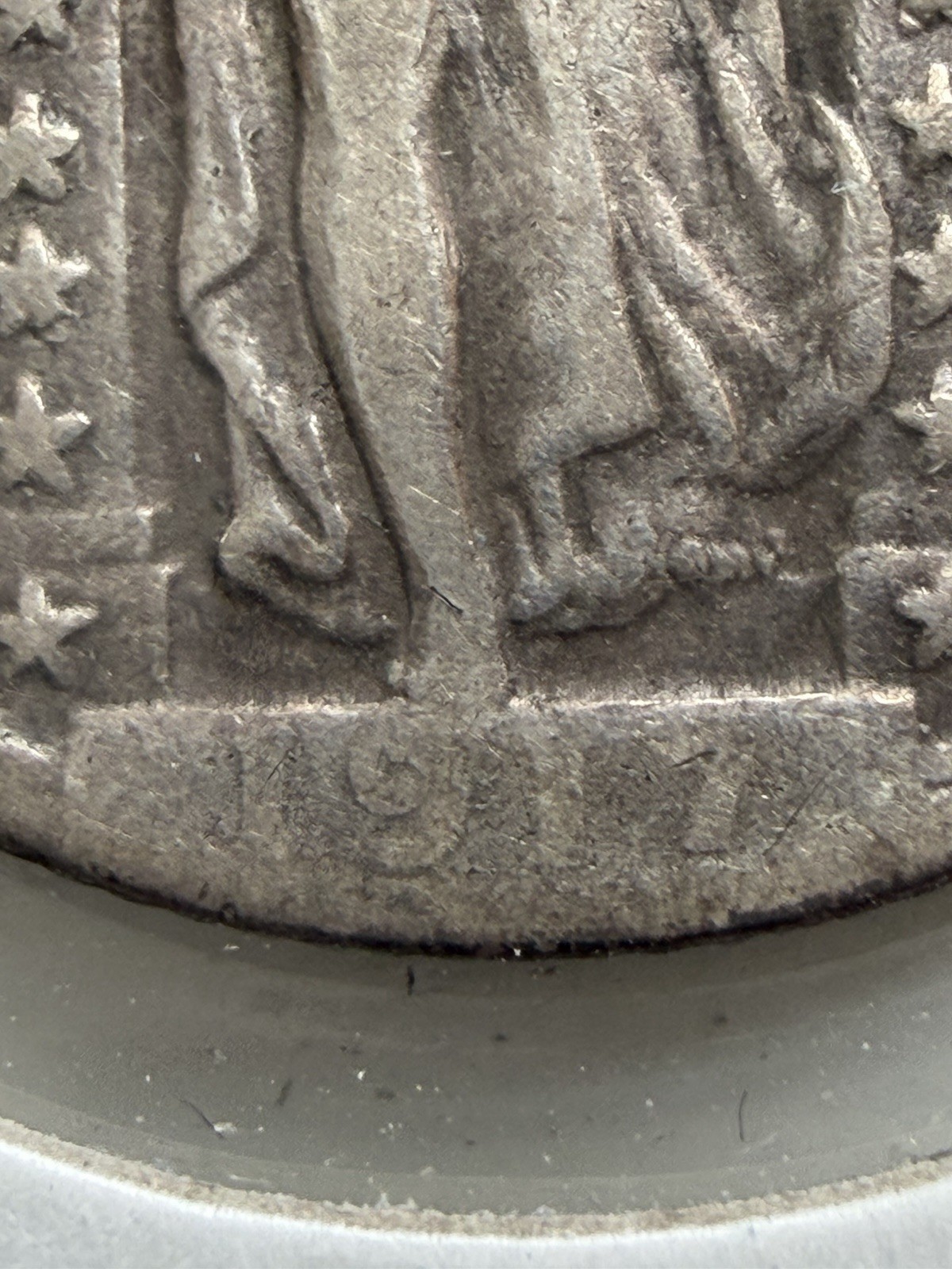 1917 Type 2 Standing Liberty Quarter With Readable Date!