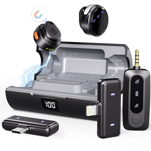 Wireless Lavalier Microphone 3-in-1 Set Coin Combo (For Lightning/USB-C/3.5mm)