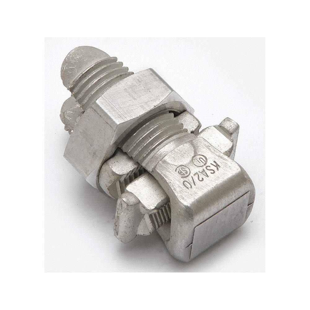 BURNDY KSA2/0 Split-Bolt Conn,Tin Pltd,Al,Square Head 22C167