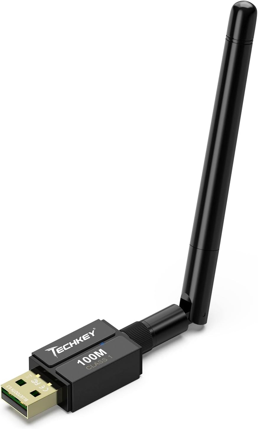 Long Range USB Bluetooth 5.3 Adapter for Desktop PC - 328FT Wireless Transfer Fo