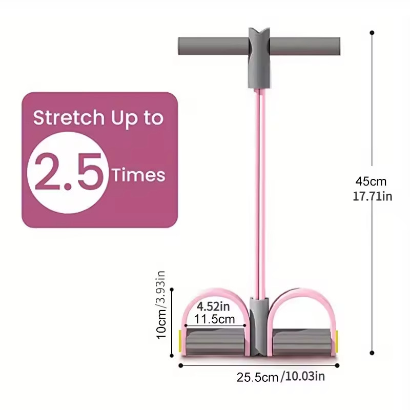 Non-Slip Foot Pedal Resistance Band (Sit-Up Assist) - Home Fitness Tool for Body