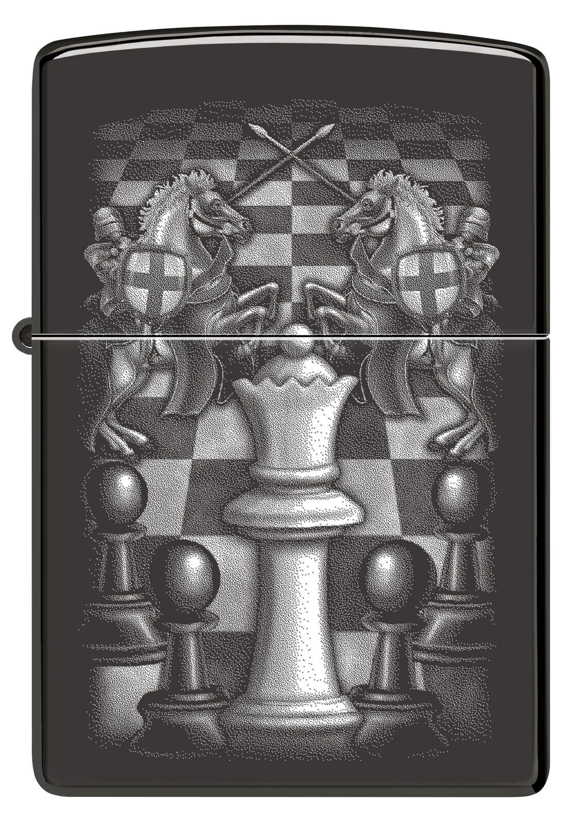 Zippo Chess Design High Polish Black 48762