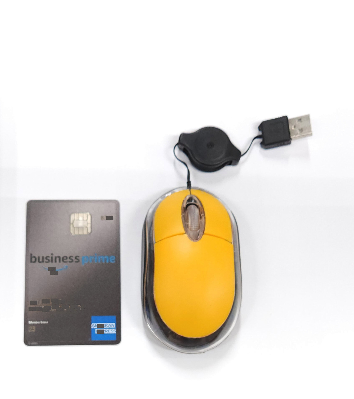 New Ultra Compact Retractable Cable USB Optical Mouse with Blue Led For CCTV DVR